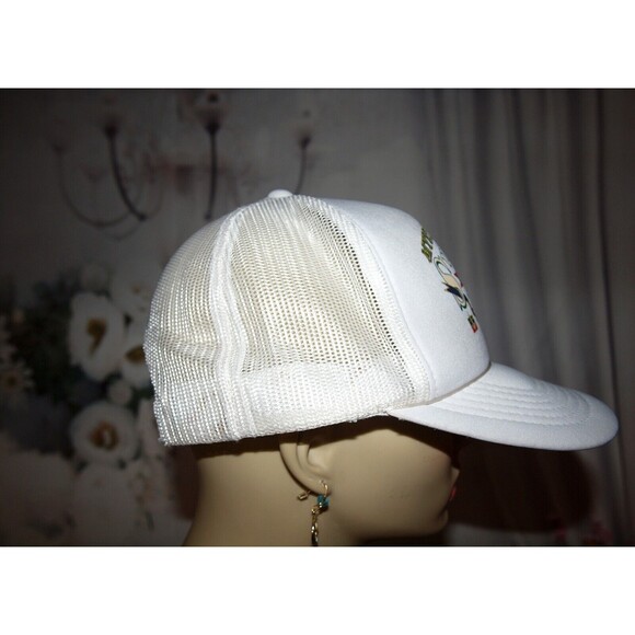 Vintage Myrtle Beach South Carolina Mesh Snap Back Trucker Hat White RARE - Picture 8 of 8